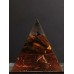 Подарък за нов офис - Пирамида оргонит с тигрово око, Морион и медни частици за Пари и здраве размер M