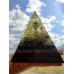 Пирамида оргонит за късмет за Нов дом Earth Power с оникс обсидиан Морион планински кристал XXXXL
