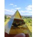 Сувенир пирамида за Късмет и Пари с цитрин Карнеол и златен прах Magic of Jupiter размер L