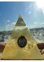 Подарък за нов дом - Пирамида оргонит за любов и защита на дома с икони на Дева Мария размер L