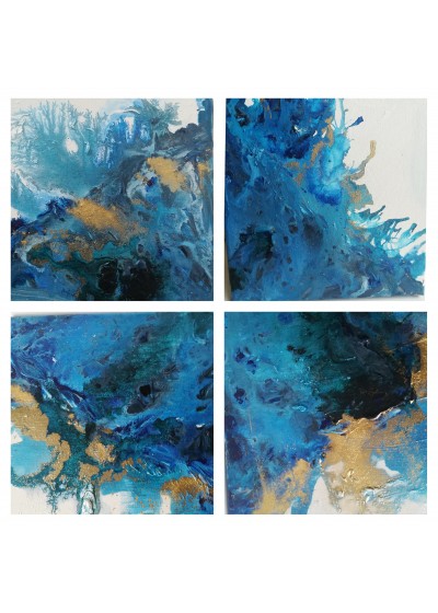 Авторски комплект от 4 картини акрил Sea Charm By Rosie