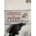 Метална табелка за стена за кафе и офис Coffee and Friends